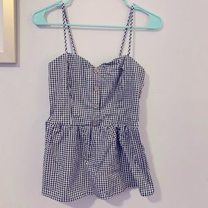 peplum gingham style top